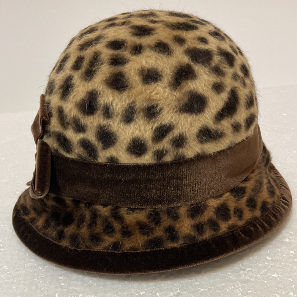 JEANNE MARIE LEOPARD PRINT WOOL HAT - Picture 6 of 8